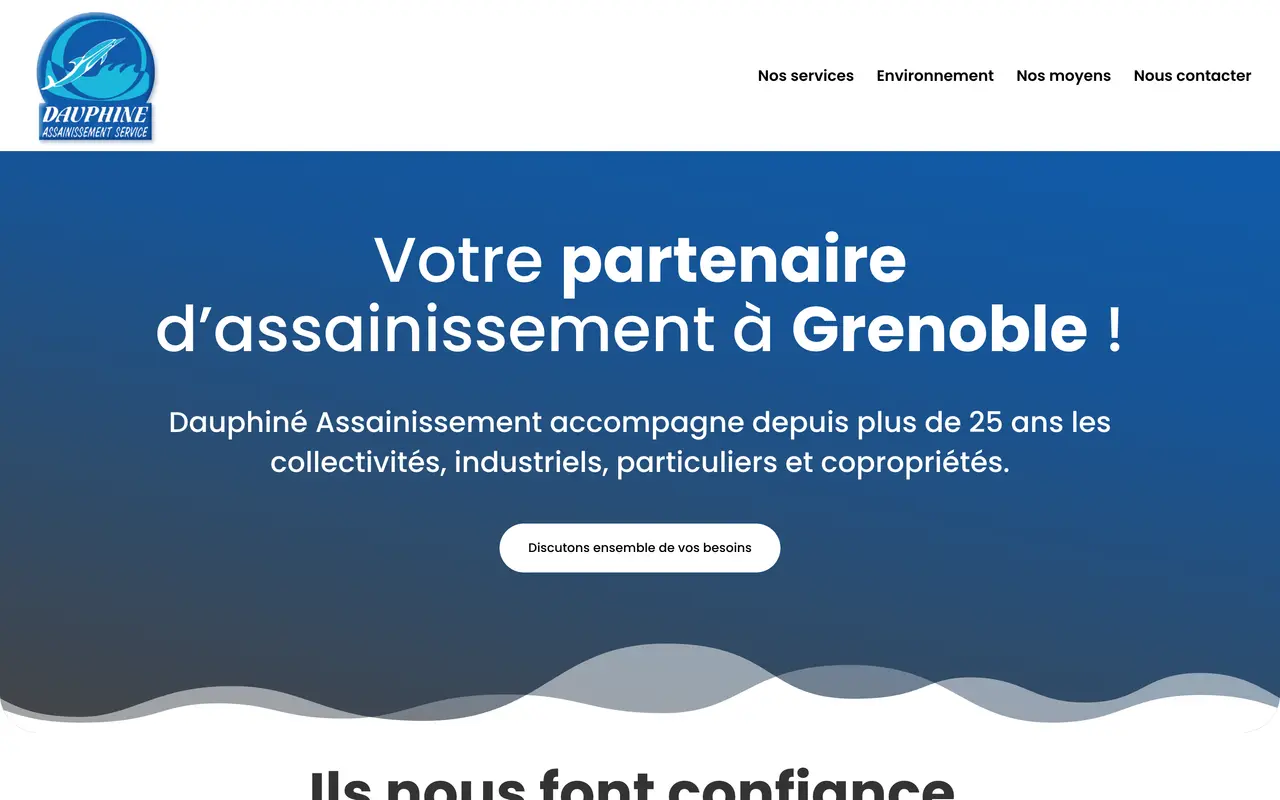 Le site de Dauphiné Assainissement, assainissement, Grenoble, réalisé par Odratta